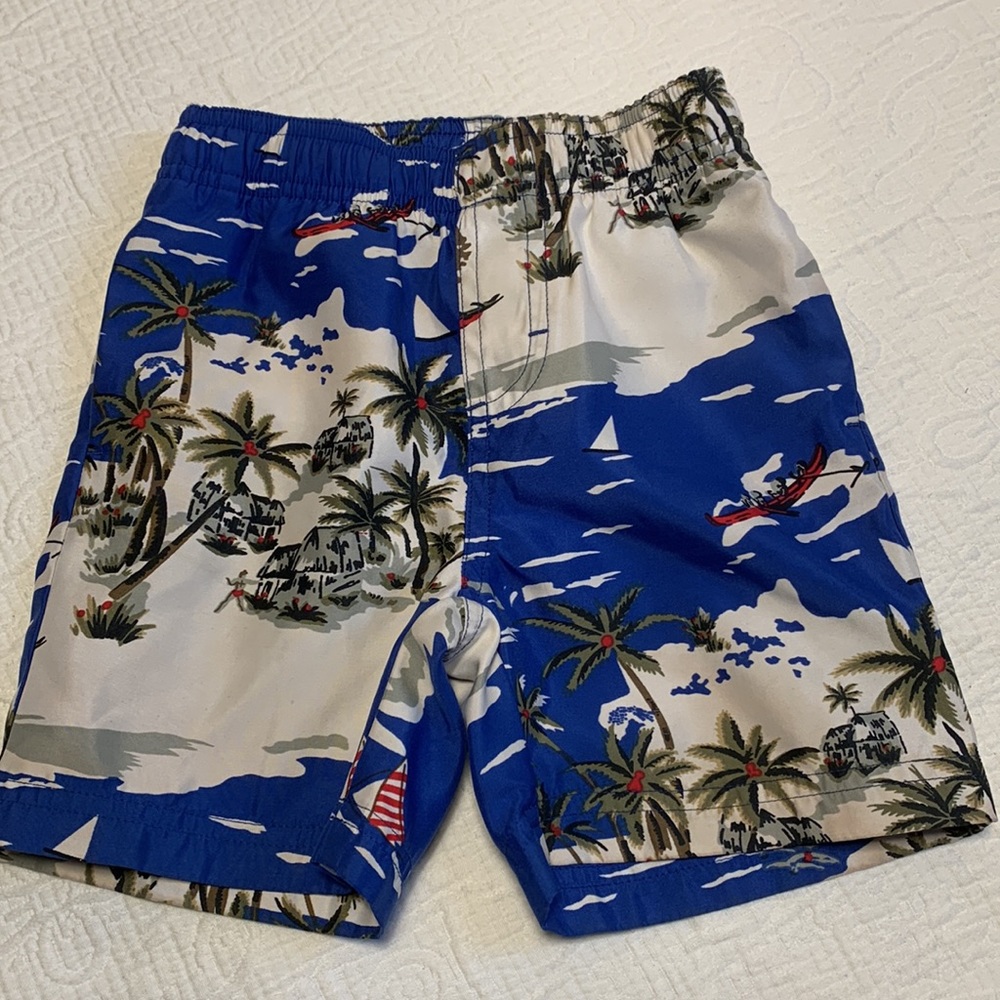 12-18m (4/$20) Tropical Islands Print Swim Trunks by Old Navy